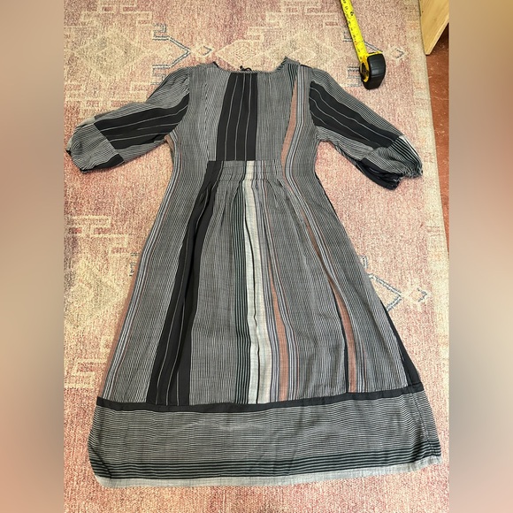 Universal thread soft woven cotton puff sleeve peasant midi dress. med Lagenlook - Picture 14 of 14